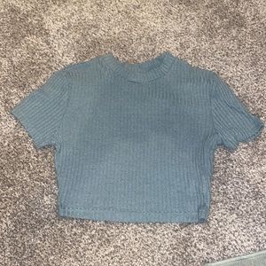 Shein green soft baby tee crop top.